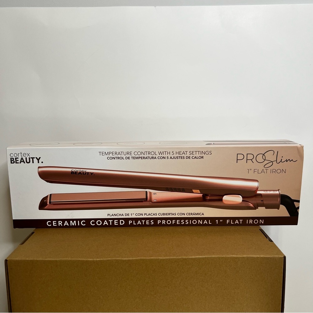 Cortex Beauty Pro Slim 1" Flat Iron For Straightening Ceramic Coated Plates‎